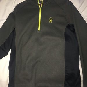 MEN’S SPYDER LIME GREEN AND GRAY CORE SWEATER